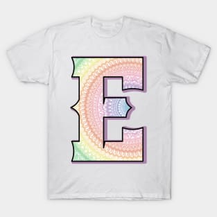 Mandala with alphabet E T-Shirt